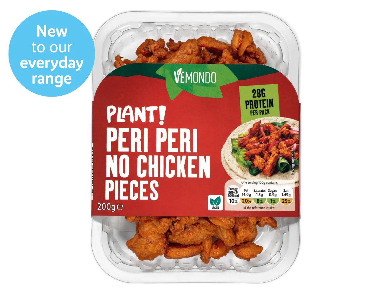 Go to full screen view: Vemondo Meat Free Plain/Peri Peri Chicken - Image 1