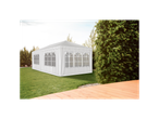 White outdoor gazebo, perfect for events.