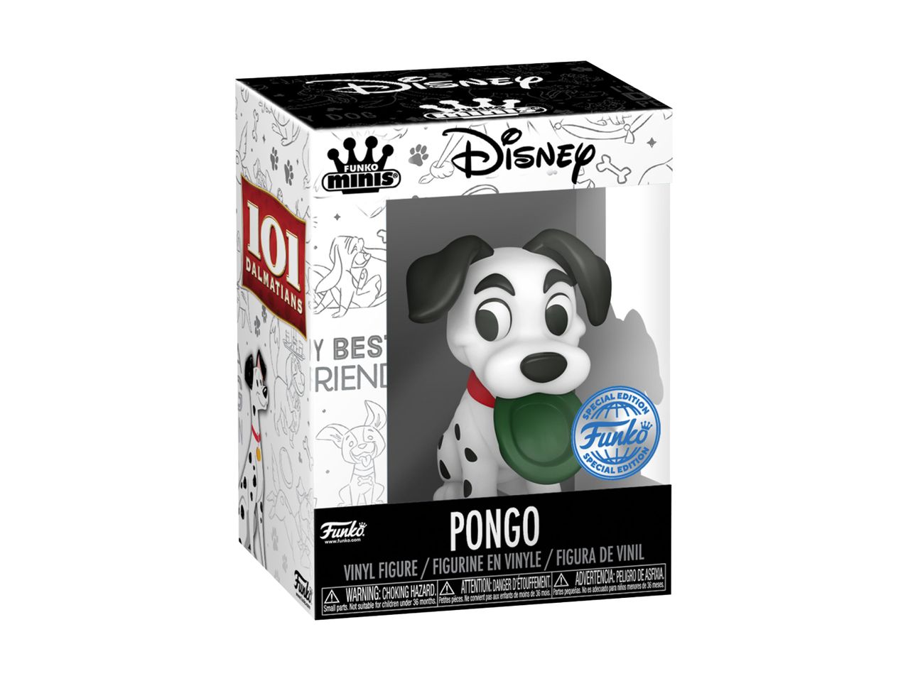 Pongo vinyl figure from 101 Dalmatians, in a special edition box.