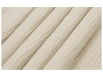 Cream muslin fabric, diagonally folded, for LIVARNO bed linen.