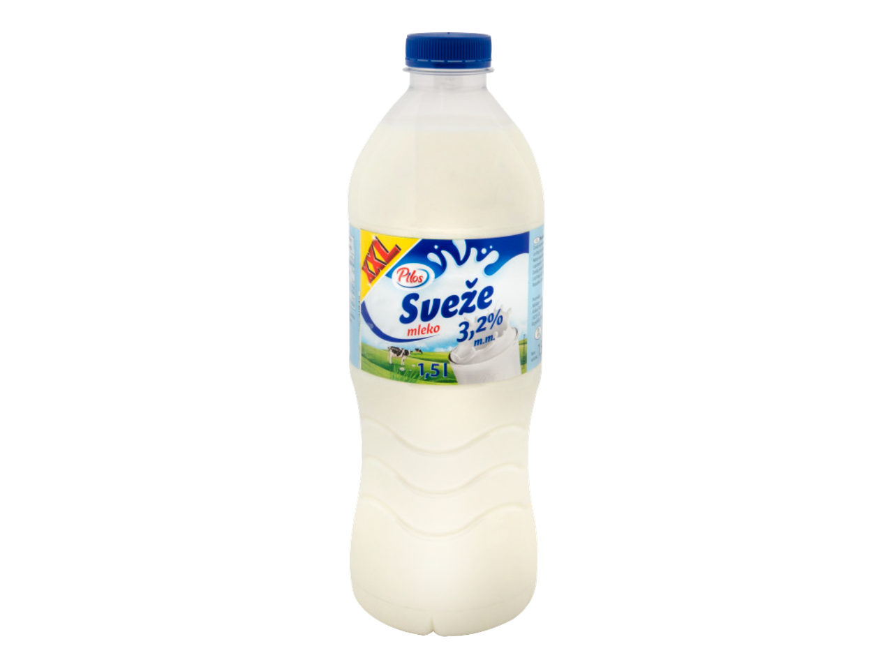Boca svežeg mleka sa 3,2% mlečne masti i zapreminom od 1,5 litara.