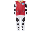 Kids' Paw Patrol Marshall costume with red top and white spotted pants.