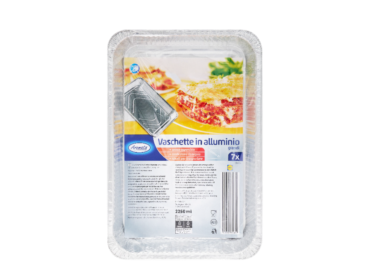 Confezione di pasta al gratin surgelata.
