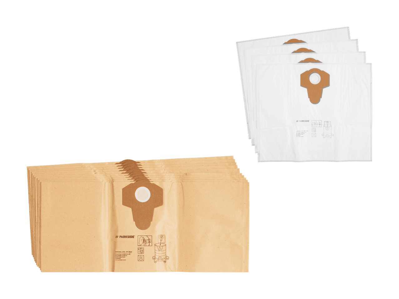 Sacs d'aspirateur en papier et en non-tissé pour aspirateurs eau et poussière.