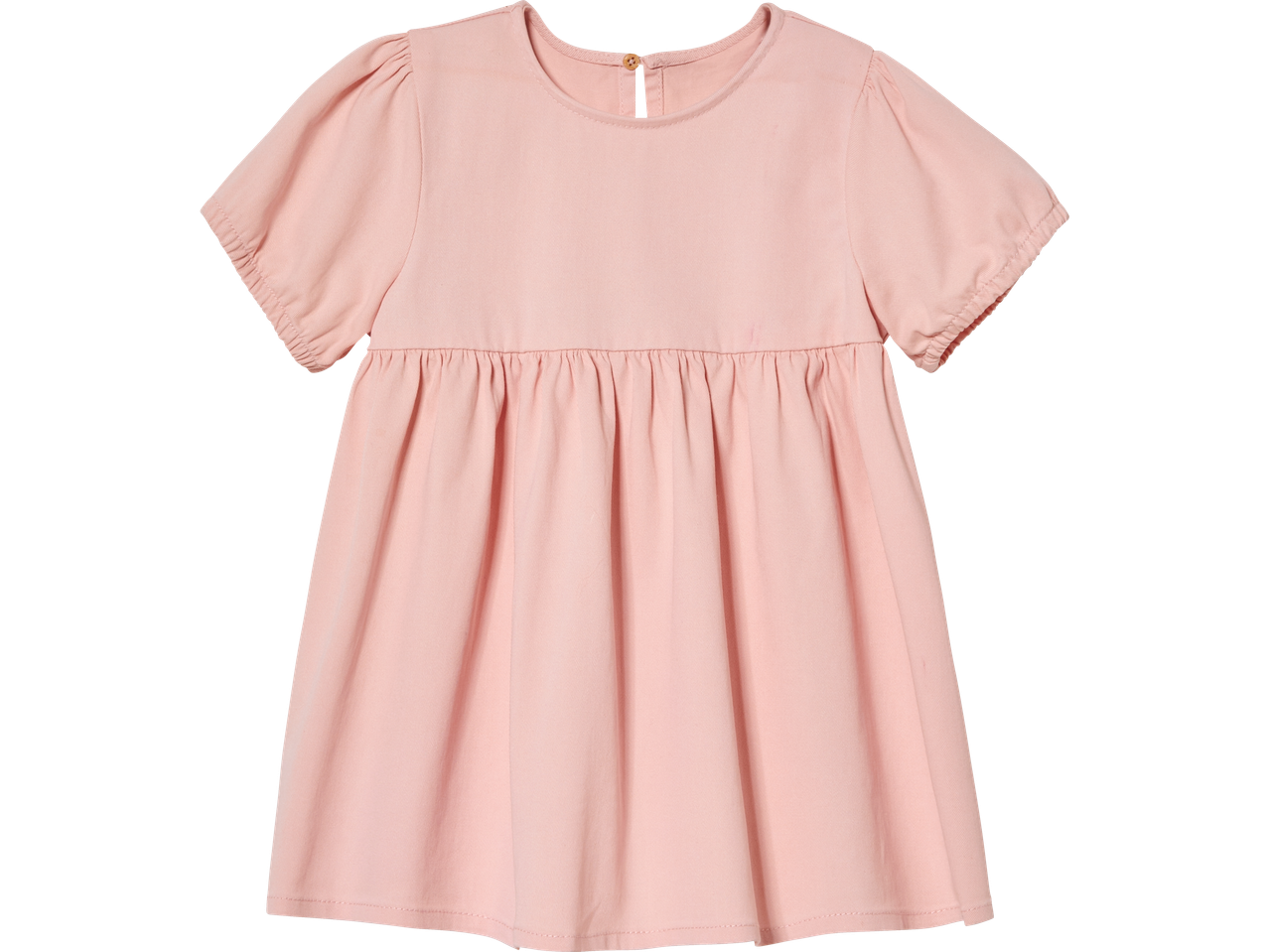 Gaiši rozā smoka kleita ar uzpūstām piedurknēm meitenēm.