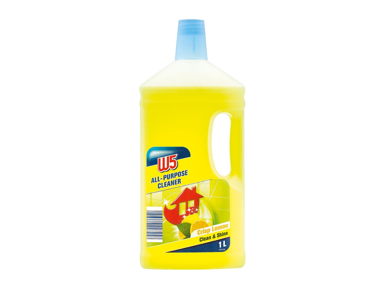 W5 all-purpose cleaner, lemon scent: clean & shine.