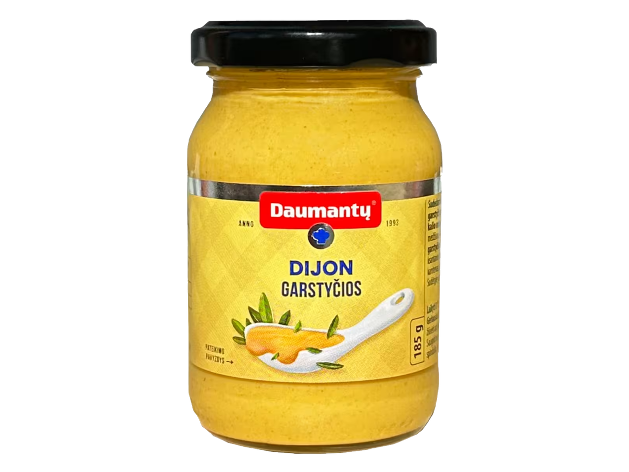 Stiklainis Daumanty Dijon garstyčių (185g).