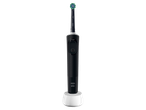 Oral-B electric toothbrush in black with a white charging base.