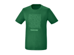 Tricou verde PARKSIDE cu mânecă scurtă și imprimeu text.
