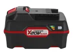 Black and red power tool battery with a charge indicator and 20V Team logo.