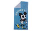 Mickey egérrel díszített kék strandtörölköző.