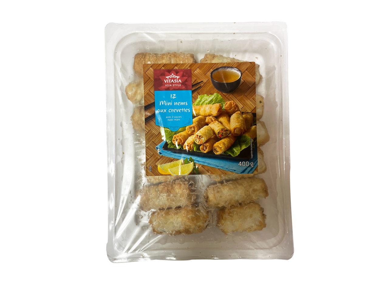 VITASIA Mini Nems aux crevettes avec sauce nuoc-mâm, 400g