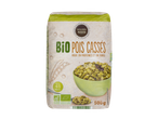 Pois cassés bio Golden Sun, riches en protéines et en fibres, 500g.