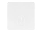Transparent self-adhesive wall hook on a white background