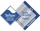 Teflon Classic label: easy to clean and practical.