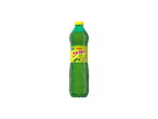 Een groene Freeway Ice Tea fles met citroensmaak.