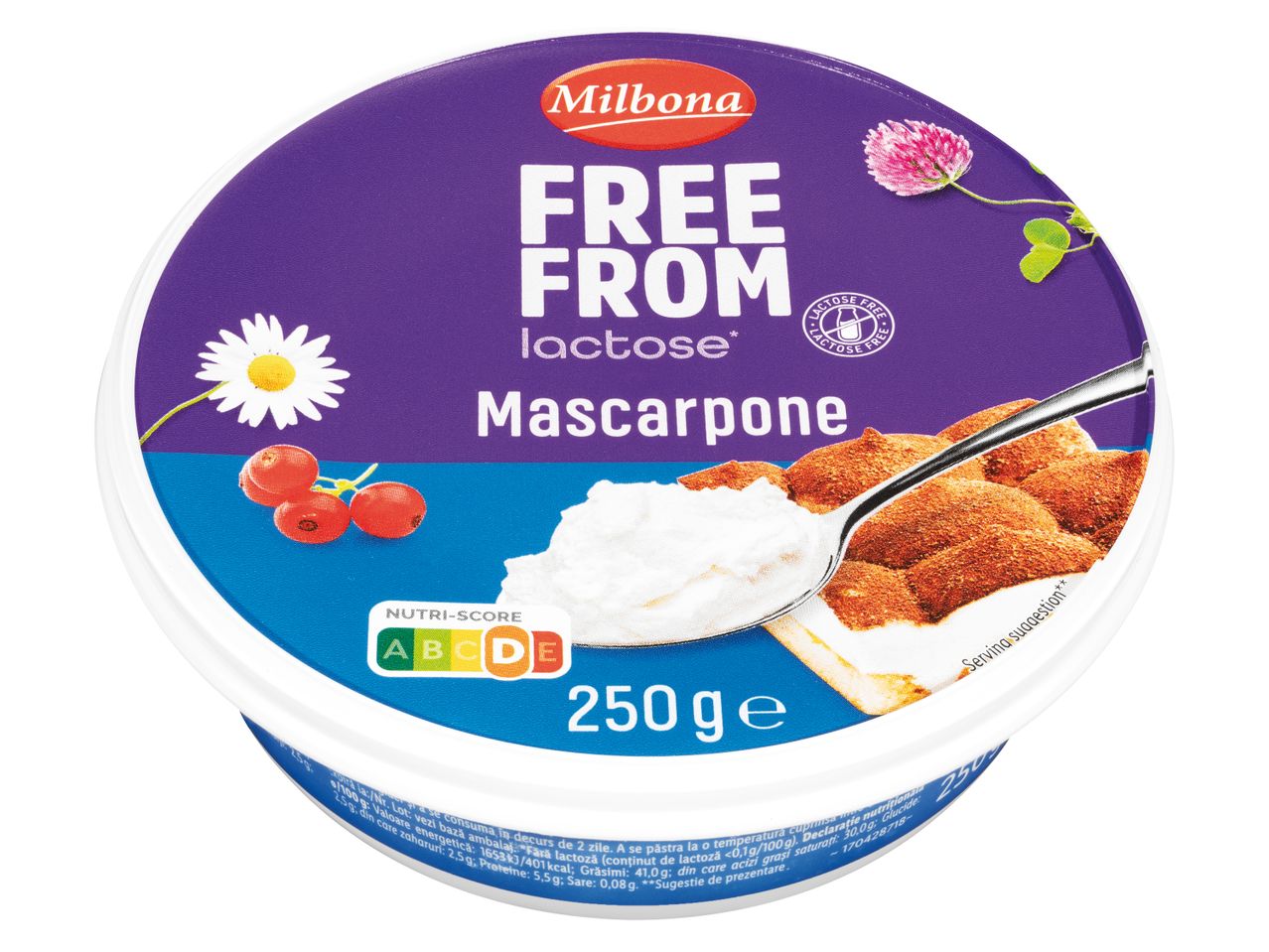 Milbona laktózmentes mascarpone, 250 g.