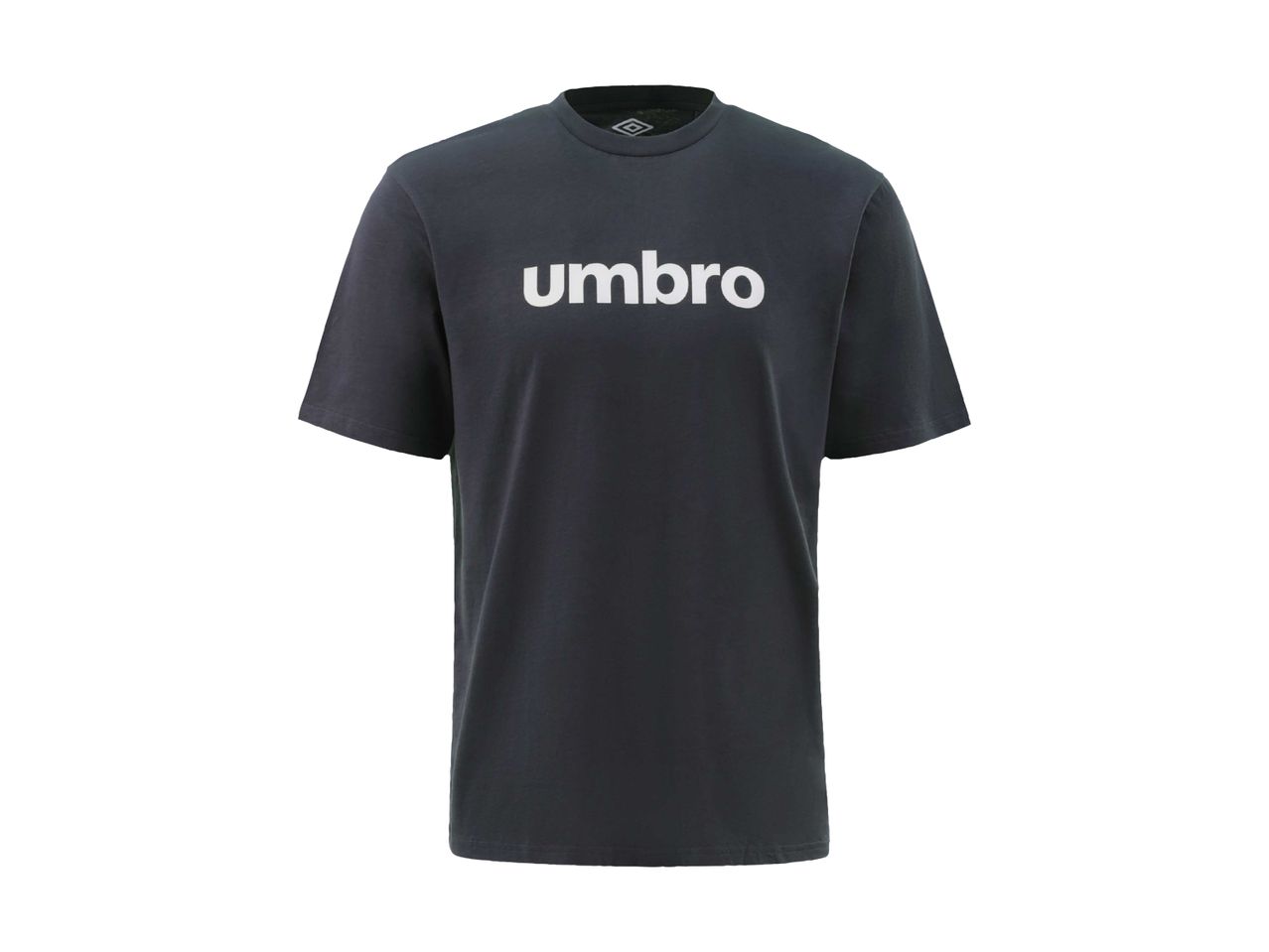 Mørkegrå T-shirt med hvidt logo på brystet