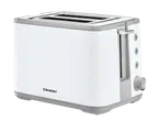 Silvercrest toaster white with silver accents and a browning setting dial.