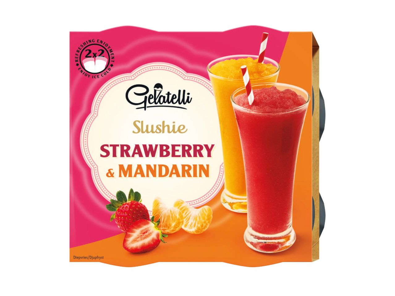 Go to full screen view: Strawberry & Mandarin Slushie - Image 1
