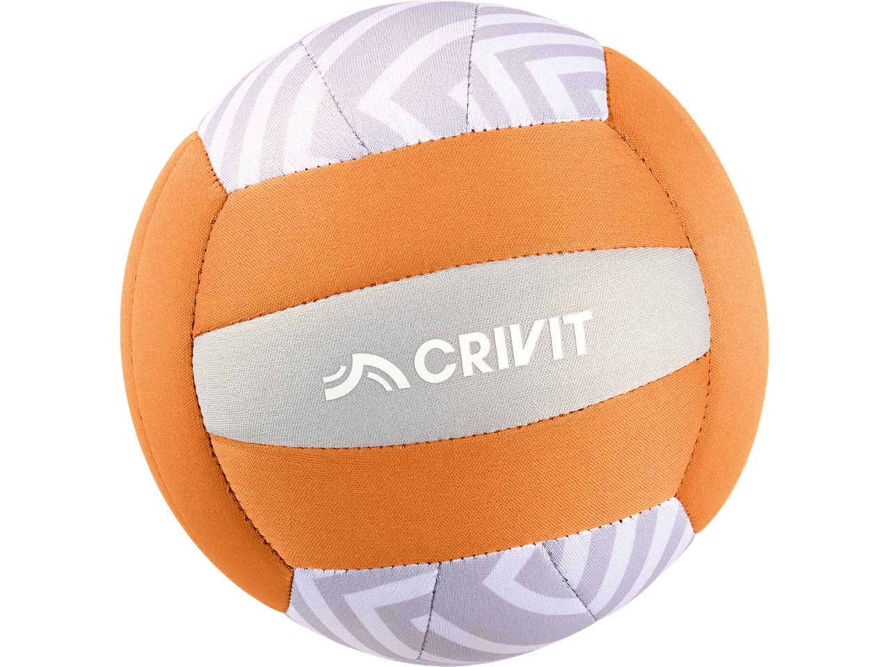 CRIVIT oranža un pelēka neoprēna bumba ar ģeometrisku rakstu
