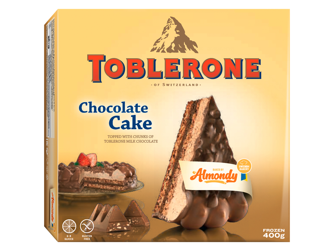 Prăjitură cu ciocolată Toblerone, coptă de Almondy, fără gluten.