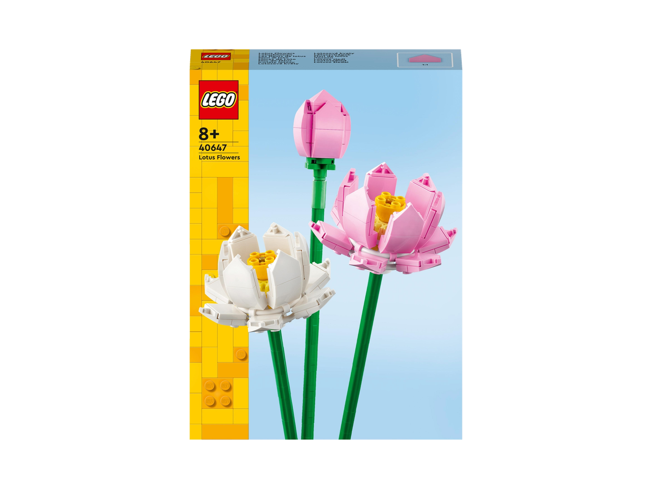 LEGO 40667: rožinės ir baltos lotoso gėlės.