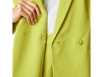 Traje verde limão: blazer e calças.