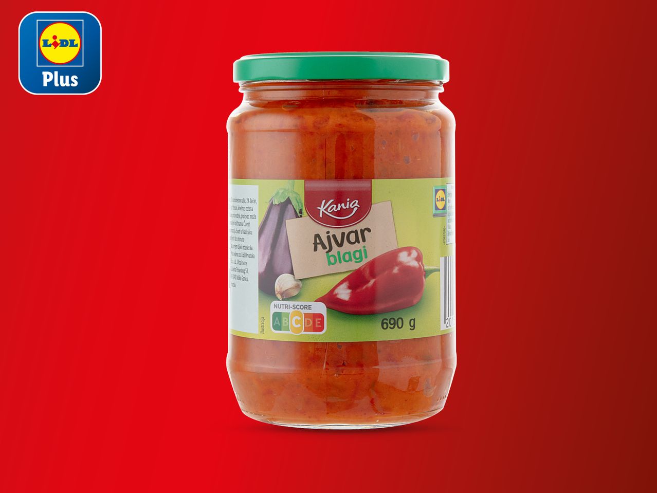 Plodine Ajvar u staklenci.