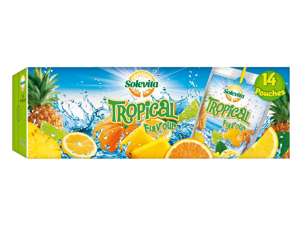 Solevita Tropical Flavour sultys, 14 pakuočių dėžutė.
