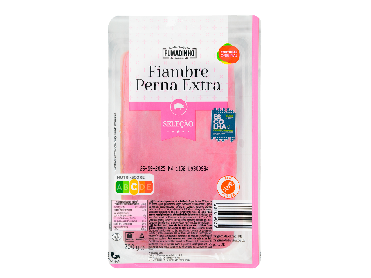 Fiambre da Perna Extra Fumadinho, 200g