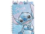 Stitch spiral notebook with character and floral sticky notes