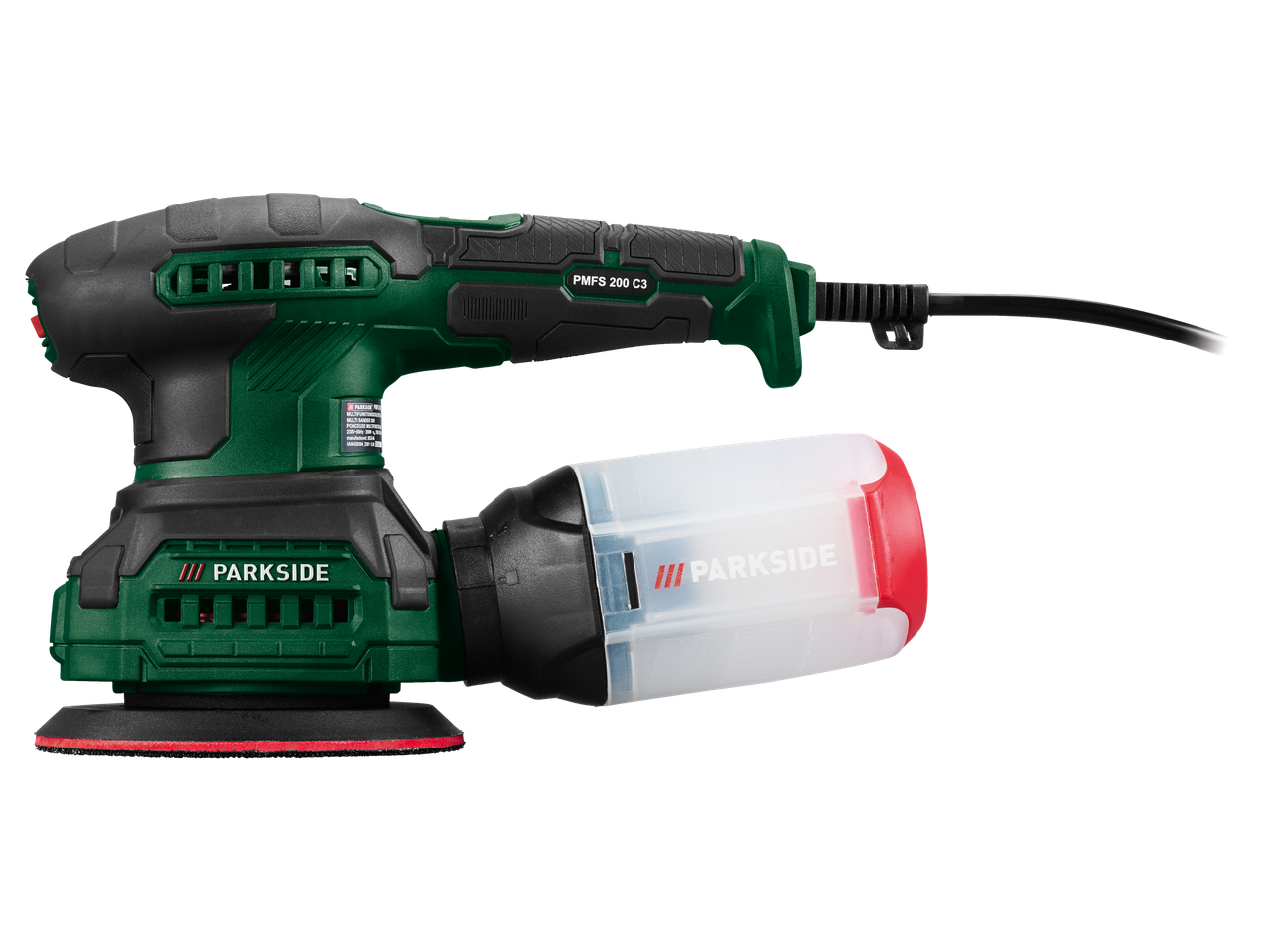 Parkside® 3-ühes multifunktsionaalne lihvmasin PMFS 200 C3 tolmukogujaga