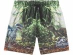 Pantaloncini a tema Jurassic World con dinosauri.
