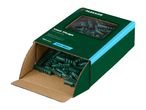 A box of 160 green wall plugs, size 6.0 x 30mm, with a practical assortment.