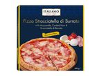 Pizza Stracciatella di Burrata with mozzarella, cooked ham, and stracciatella di burrata, 346g.