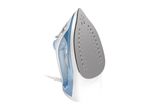 A Tefal CordFix iron with a gray soleplate and blue water tank is shown.