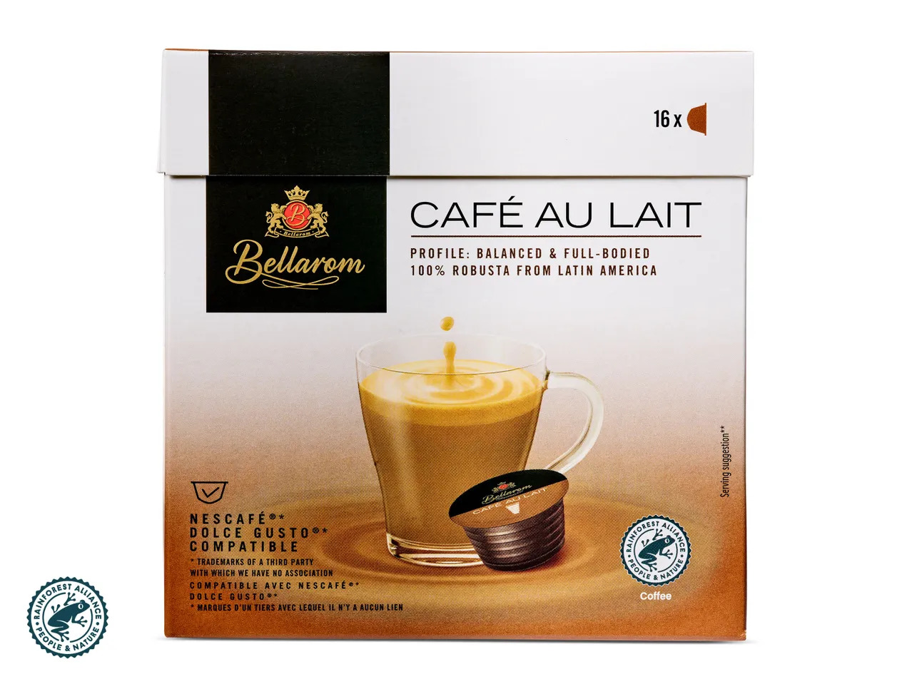 Ga naar volledige schermweergave: Koffiecups Bella Caffé café au lait - afbeelding 1
