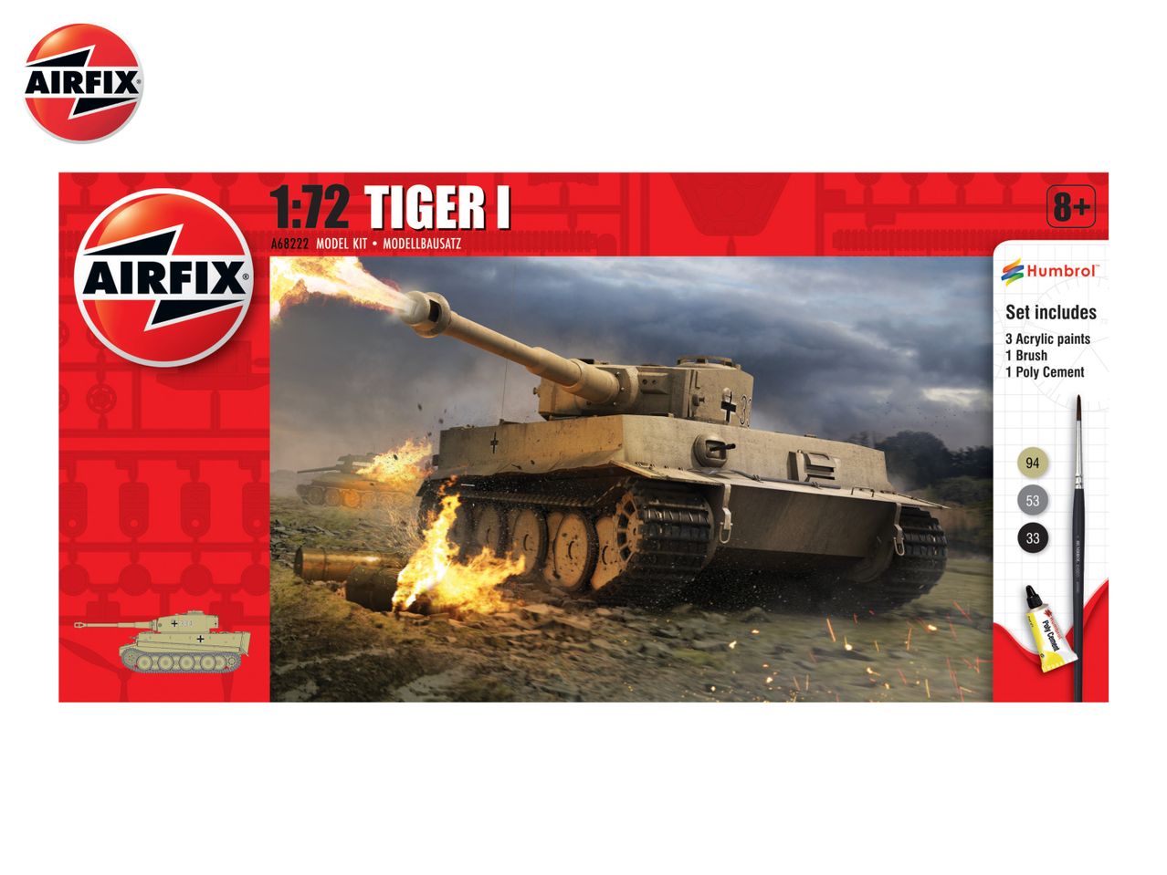 Airfix 1/72 scale model kit of a German Tiger I tank.