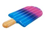 Popsicle-shaped inflatable pool float with blue, purple, and pink gradient colors.