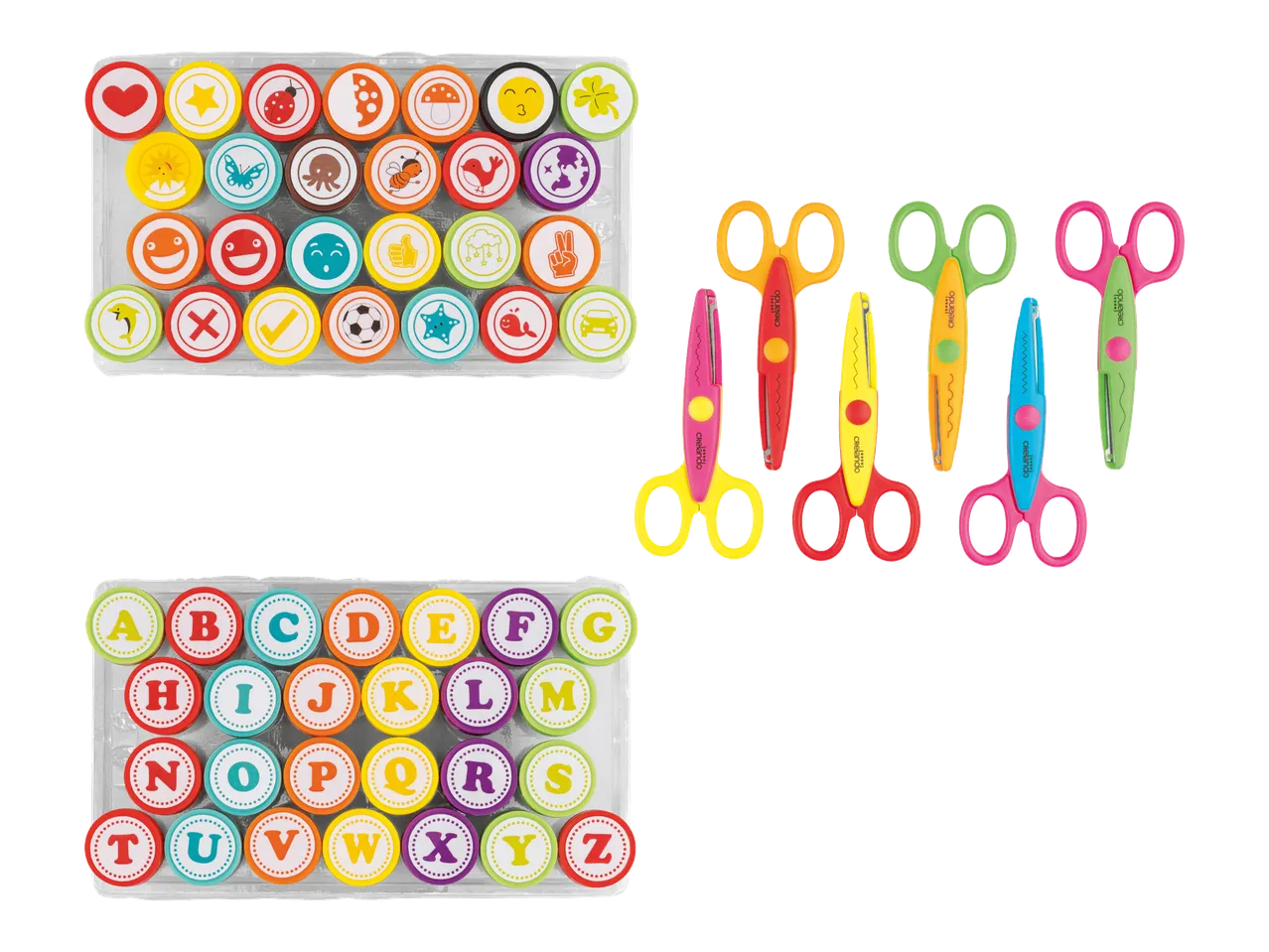 Askartelusakset tai leimasimet