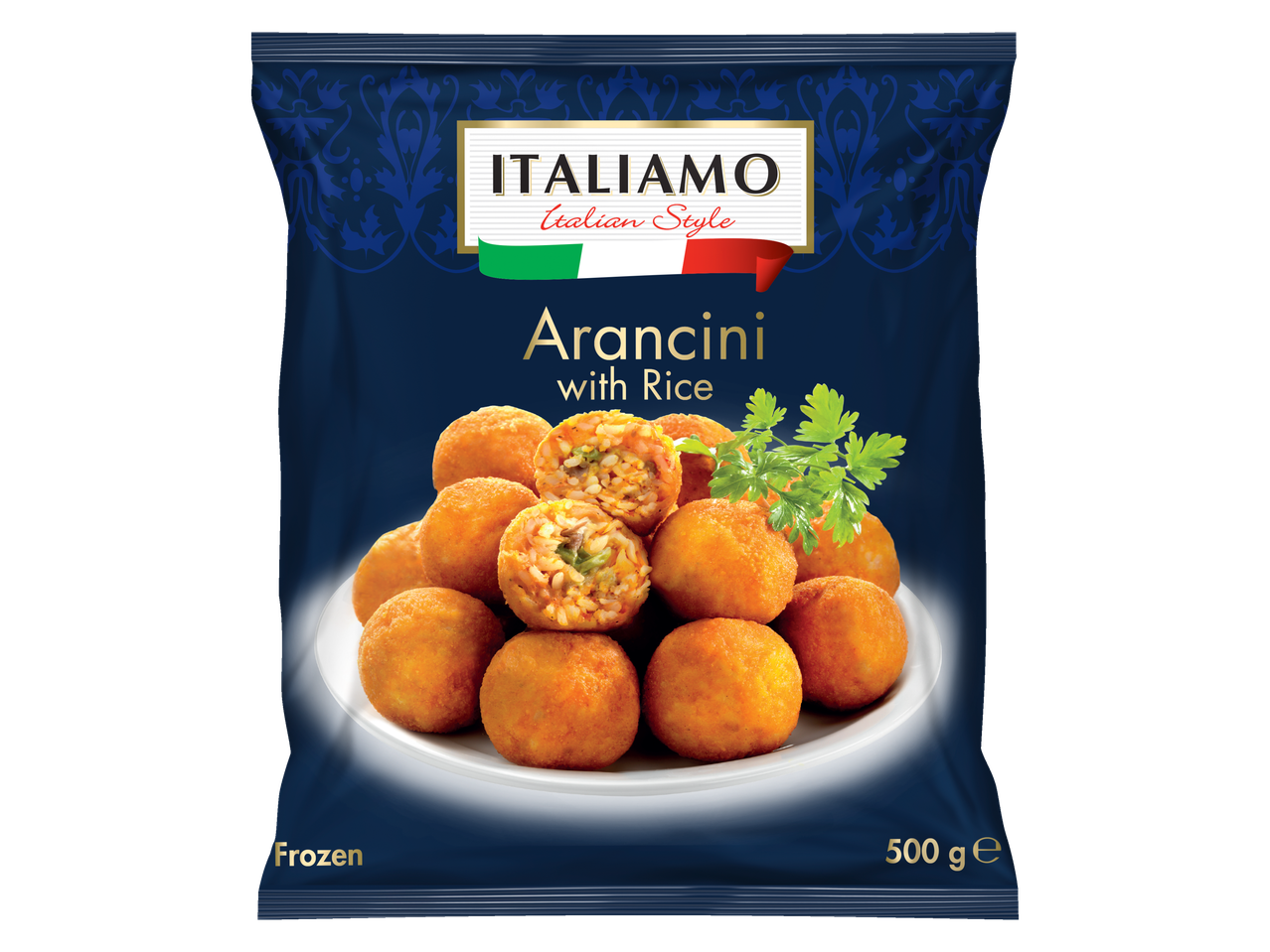 Arancini com arroz ItaliaMo, congelados.