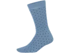 Calze blu con pois blu scuro.