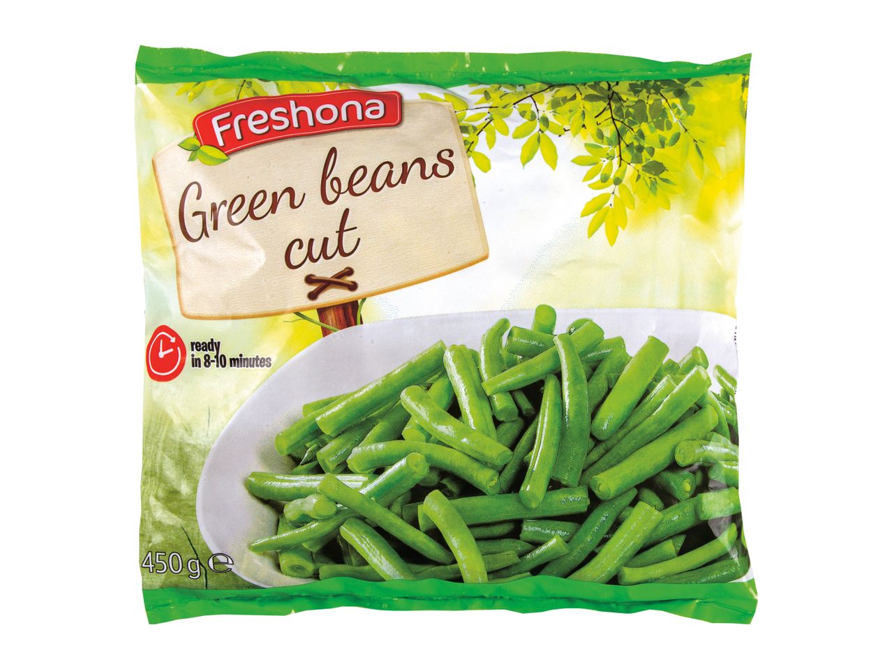 Pachet de fasole verde congelată Freshona.
