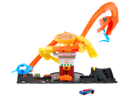 Комплект за игра Hot Wheels с пицария, писта и змия, с една полицейска кола