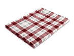 Rot-weiß karierte Decke, gefaltet
