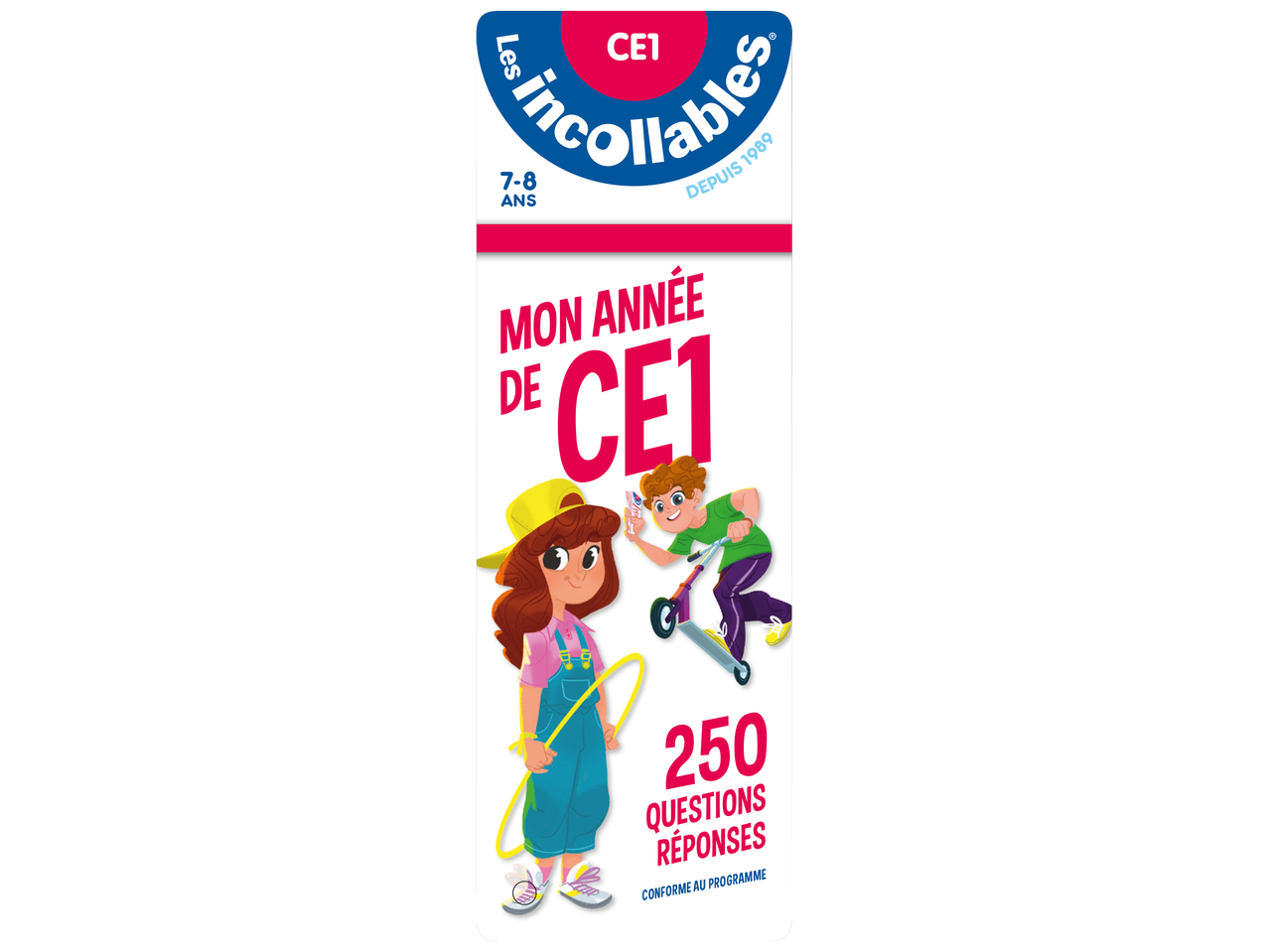 Livre d'activités pour enfants de 7-8 ans, 'Mon année de CE1', avec 250 questions-réponses.