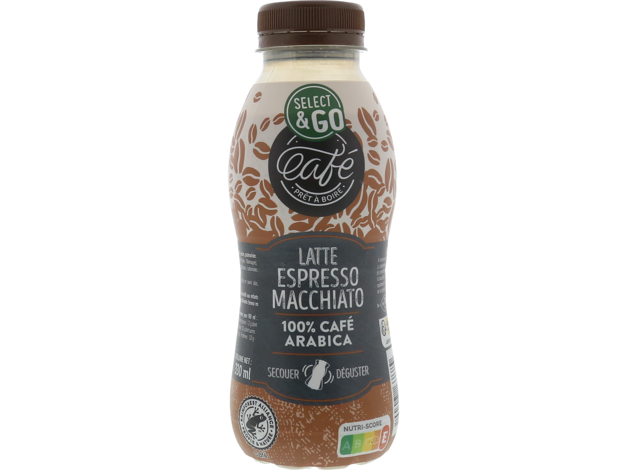 Select & Go Latte Espresso Macchiato prêt à boire, café 100% Arabica.