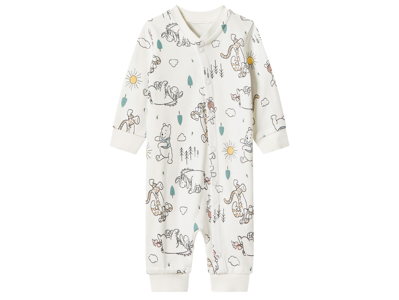 Бебешки гащеризон с щампи на Мечо Пух, Тигър и Йори.