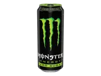 Canette de boisson énergisante noire et verte, sans sucre.